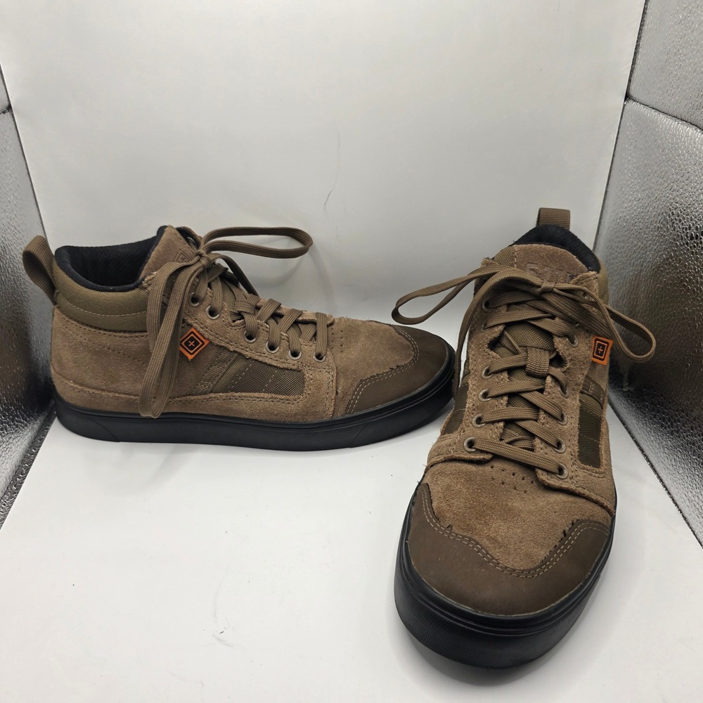 5.11 Tactical Norris Sneaker Dark Coyote Brown Puncture Resistant Mens 8.5 12411